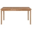 vidaXL Solid Teak Wood Medium Garden Dining Set in Warm Brown