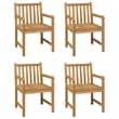 vidaXL Solid Teak Wood Medium Garden Dining Set in Warm Teak