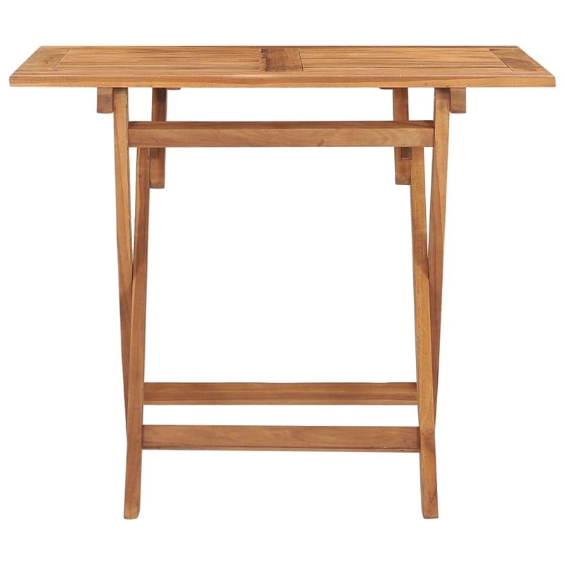 vidaXL Fine Sanded Teak Hardwood Medium Outdoor Dining Set in Natural Teak