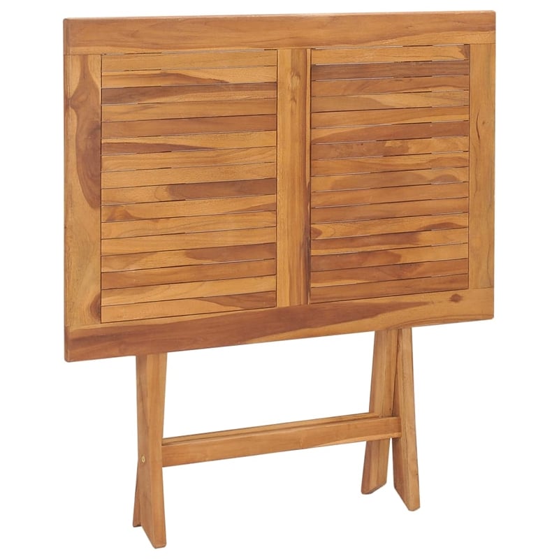 vidaXL Fine Sanded Teak Hardwood Medium Outdoor Dining Set in Natural Teak