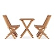 vidaXL Fine Sanded Teak Hardwood Medium Outdoor Dining Set in Natural Teak