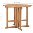 vidaXL 5 Piece Teak Wood Outdoor Dining Set in Natural Teak