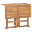 vidaXL 5 Piece Solid Teak Wood Foldable Outdoor Dining Set in Teak