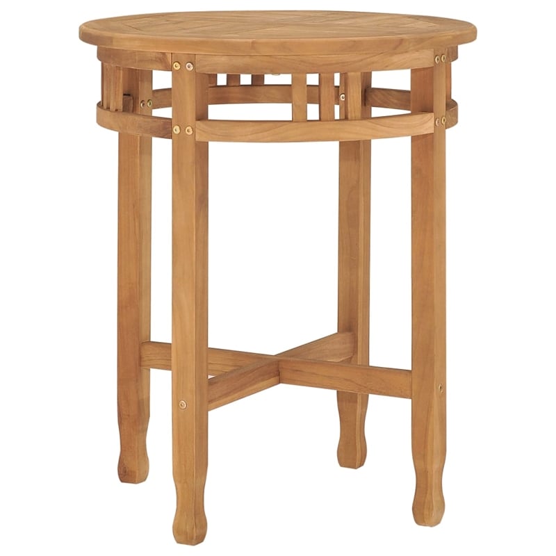 vidaXL Solid Teak Wood Durable Garden Dining Set in Natural Teak