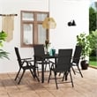 vidaXL WPC Standard Foldable Garden Dining Set in Black