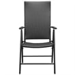 vidaXL WPC Standard Foldable Garden Dining Set in Black