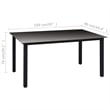 vidaXL PE Rattan/WPC/Glass/Aluminum Dining Set in Black/Brown