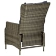 vidaXL 7 Piece Round PE Rattan Patio Dining Set in Brown