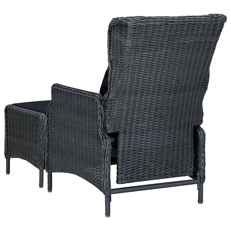 vidaXL 9 Piece Garden Outdoor Dining Set in Dark Gray