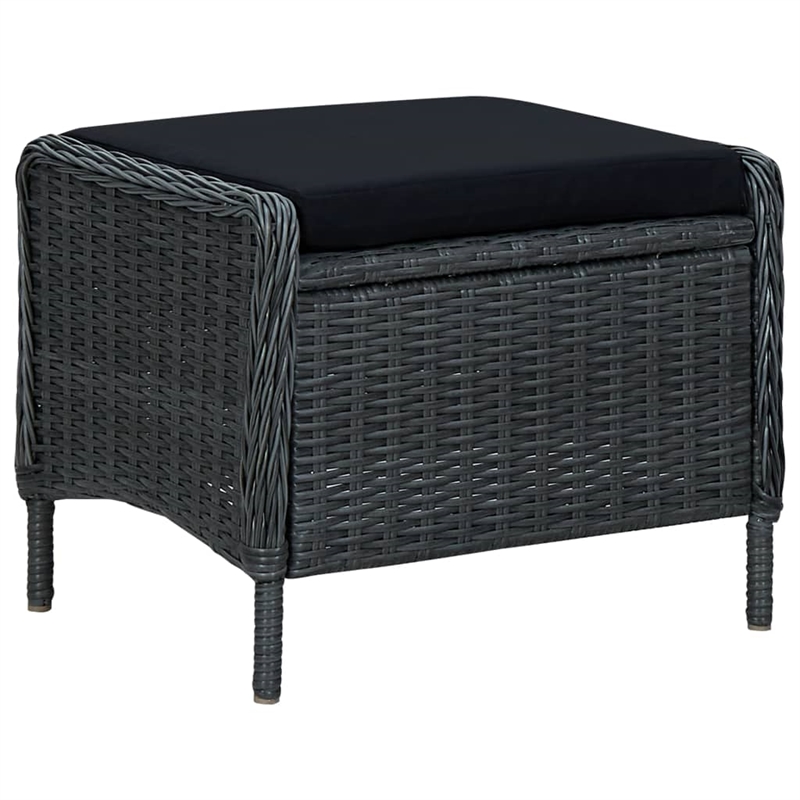vidaXL 9 Piece Garden Outdoor Dining Set in Dark Gray