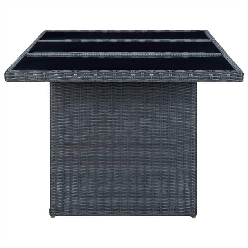 vidaXL 7 Piece Outdoor Dining Set in Dark Gray