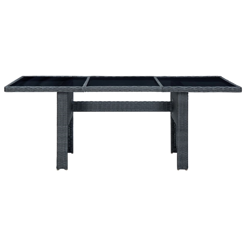 vidaXL 7 Piece Outdoor Dining Set in Dark Gray