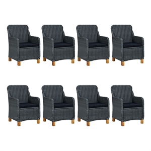 vidaXL Outdoor Dining Set in Dark Gray