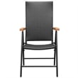 vidaXL PE Rattan/Aluminium Medium Dining Set in Black/Brown