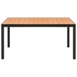 vidaXL PE Rattan/Aluminium Medium Dining Set in Black/Brown
