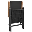 vidaXL PE Rattan/Aluminum Small Dining Set in Black/Brown