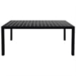 vidaXL 7 Piece Aluminum/PE Rattan Dining Set in Black/Brown