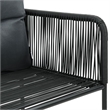 vidaXL PVC Rattan Medium Durable Square Dining Set in Black