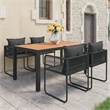 vidaXL Dining Set in Black/Brown