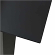 vidaXL Poly Rattan/Powder-Coated Steel/Glass Dining Set in Black