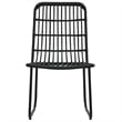 vidaXL Poly Rattan/Powder-Coated Steel/Glass Dining Set in Black