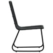 vidaXL Poly Rattan/Powder-Coated Steel/Glass Dining Set in Black