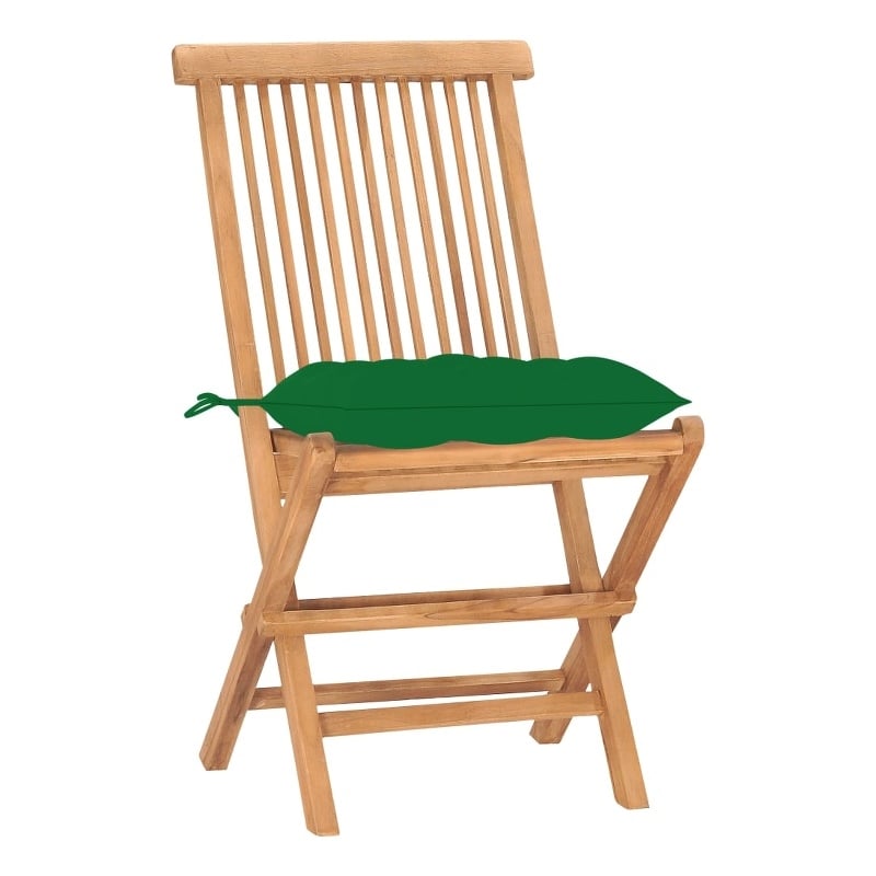 vidaXL Standard Patio Dining Set in Teak Wood - Set Of 2
