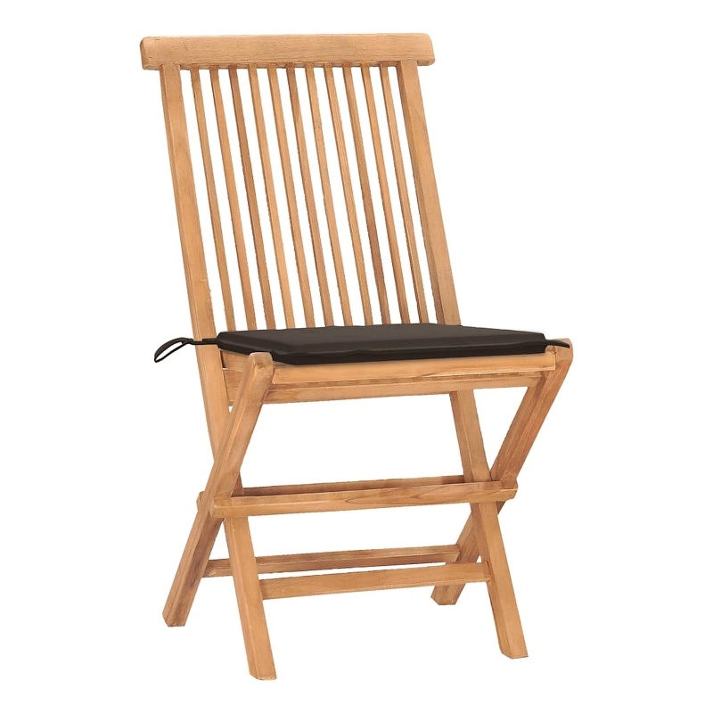 vidaXL Patio Dining Set in Teak/Taupe - Set Of 2