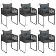 vidaXL Dining Set in Black/Brown
