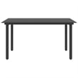 vidaXL 7 Piece PVC Rattan Patio Dining Set in Black