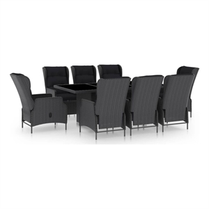 vidaXL Outdoor Dining Set in Dark Gray