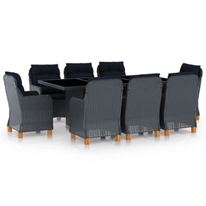 vidaXL Outdoor Dining Set in Dark Gray
