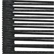 vidaXL Powder-Coated Steel/Glass/Cotton Rope Garden Dining Set in Black
