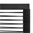 vidaXL PVC Rattan/Powder-Coated Steel/Glass 3-Piece Dining Set in Black