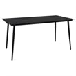 vidaXL PVC Rattan/Powder-Coated Steel/Glass Dining Set in Black