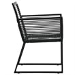 vidaXL PVC Rattan/Powder-Coated Steel/Glass Dining Set in Black