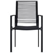 vidaXL Dining Set in Black Glass/Powder-Coated Steel/PVC Hollow Rattan