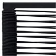 vidaXL Dining Set in Black Glass/Powder-Coated Steel/PVC Hollow Rattan