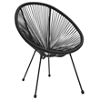 vidaXL Dining Set in Black and Transparent