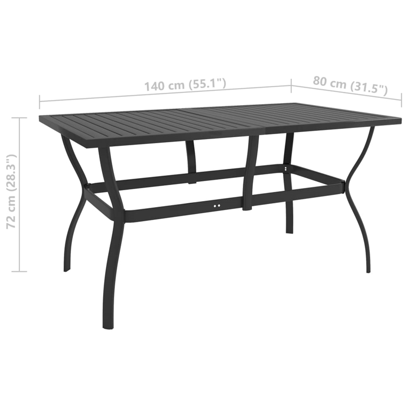vidaXL Dining Set Table in Anthracite/Chairs in Gray