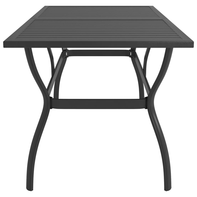 vidaXL Dining Set in Anthracite/Gray Powder-Coated Steel/Textilene