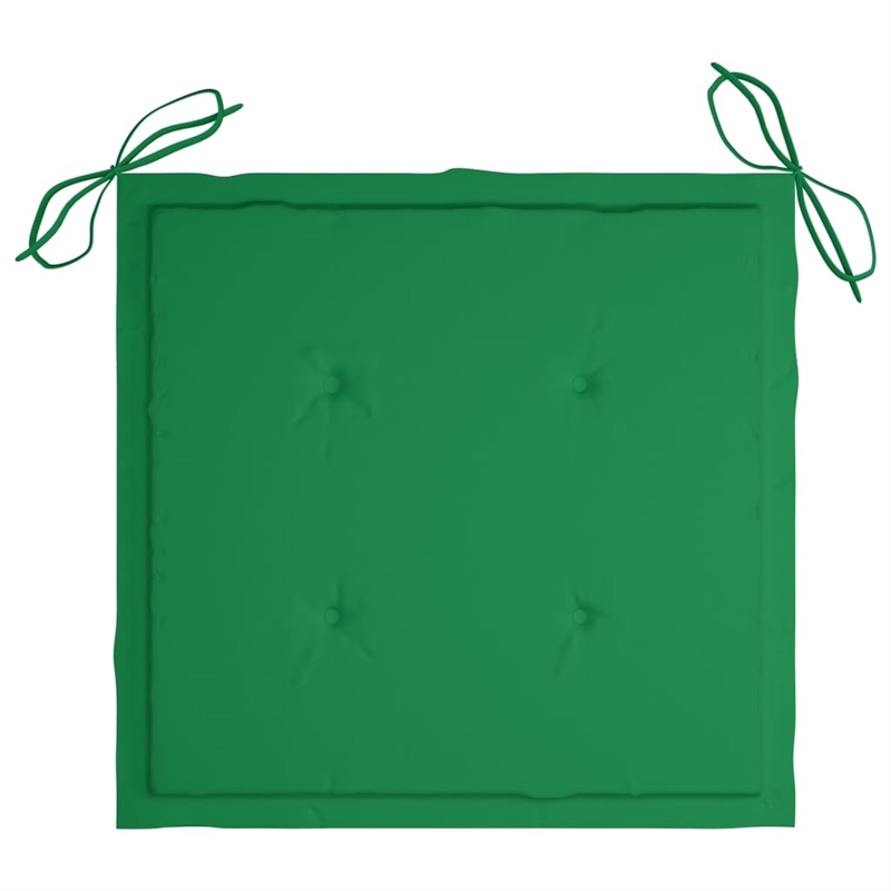 vidaXL Small Patio Dining Set in Teak Wood/Polyester - Set Of 2