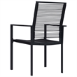 vidaXL Dining Set in Black Glass Large Garden Dining Set