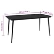 vidaXL Garden Dining Set in Black