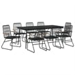 vidaXL Garden Dining Set in Black