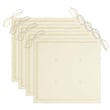 vidaXL Outdoor Dining Set Natural Bamboo/Cream Bamboo/Polyester