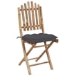 vidaXL Outdoor Dining Set Bamboo Solid Bamboo Medium Collapsible