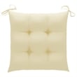 vidaXL Outdoor Dining Set Cream/Natural Bamboo Bamboo/Polyester