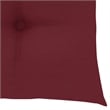 vidaXL Patio Dining Set Wine Red Cushion/Natural Bamboo - Set of 4