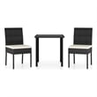 vidaXL Dining Set in Black/Cream
